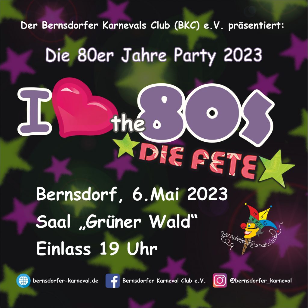 I Love The 80s - Die Fete 2023
